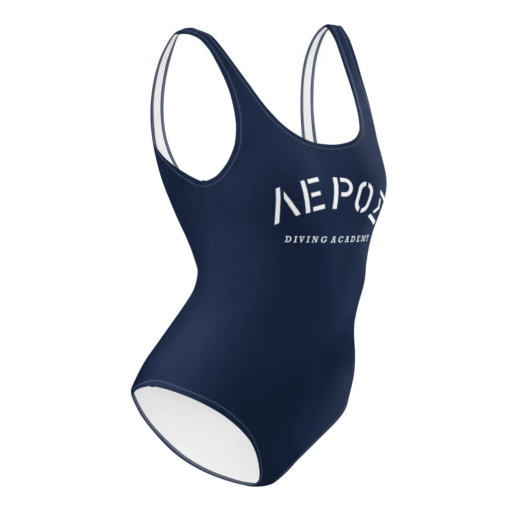 Leros Diving Academy 1991 Navy  One-Piece Swimsuit