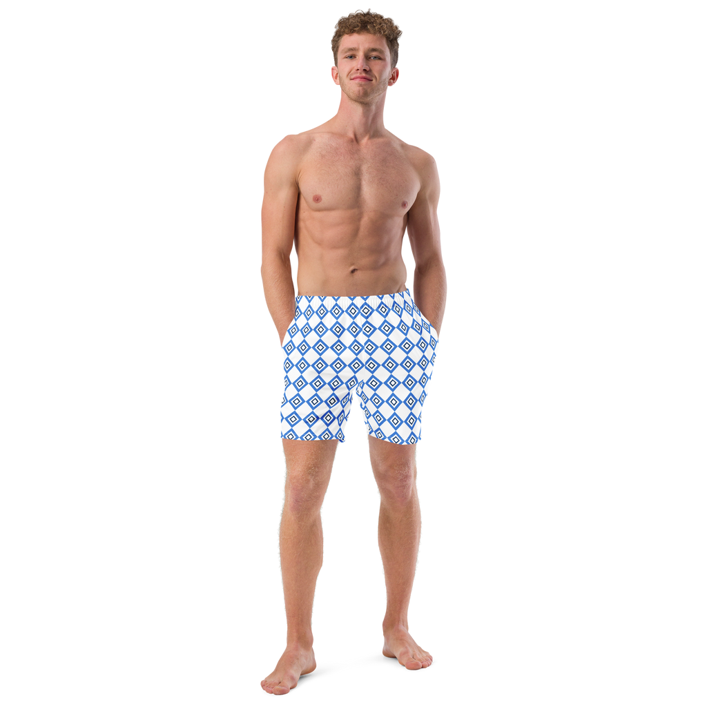 The Key Greek Pattern Men's swim trunks
