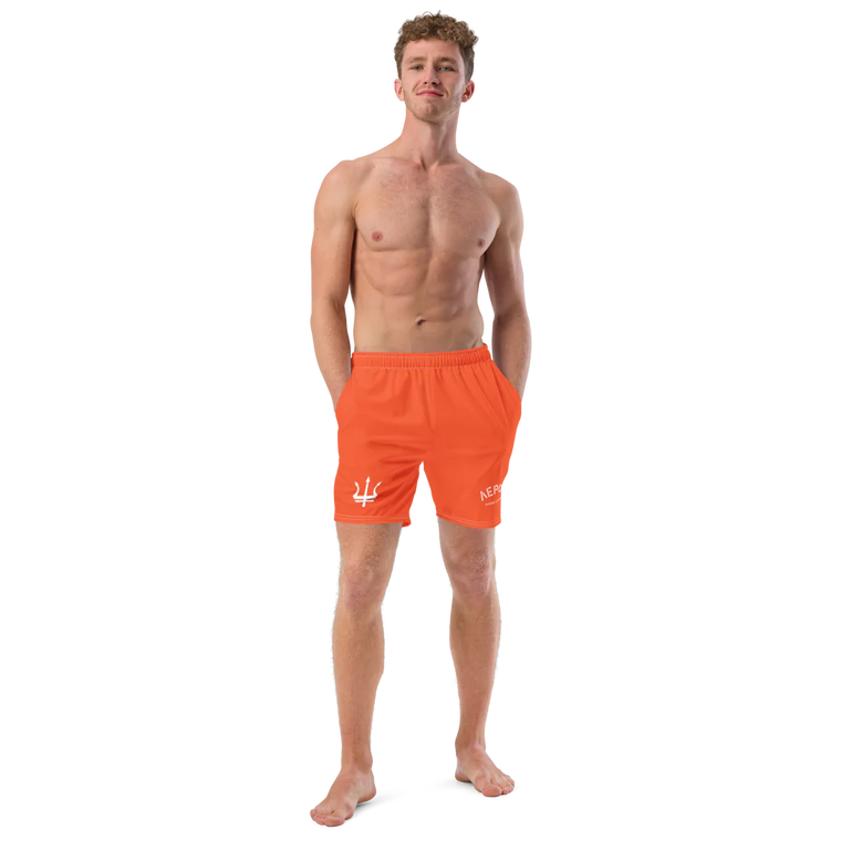 Leros Diving Academy 1991 Orange Men's swim trunks