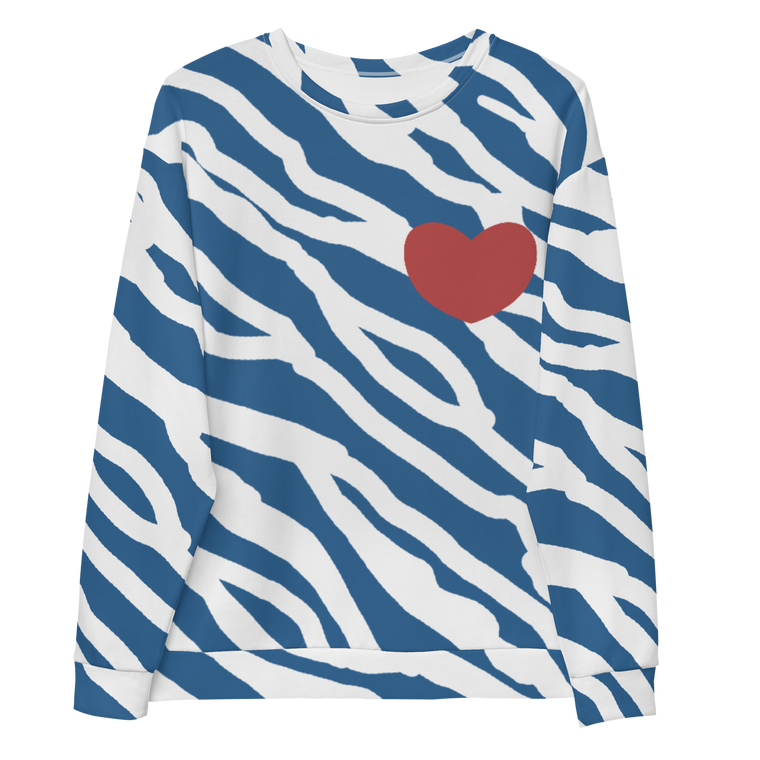 I Love You Greece Zebra Unisex Sweatshirt