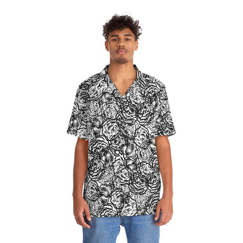 God's Louloudia Black Men's Hawaiian Shirt