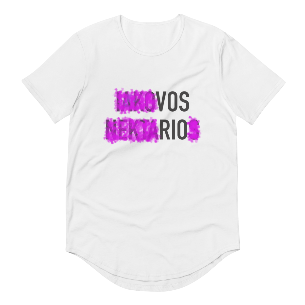 VOSRIO Covered Men's Curved Hem T-Shirt