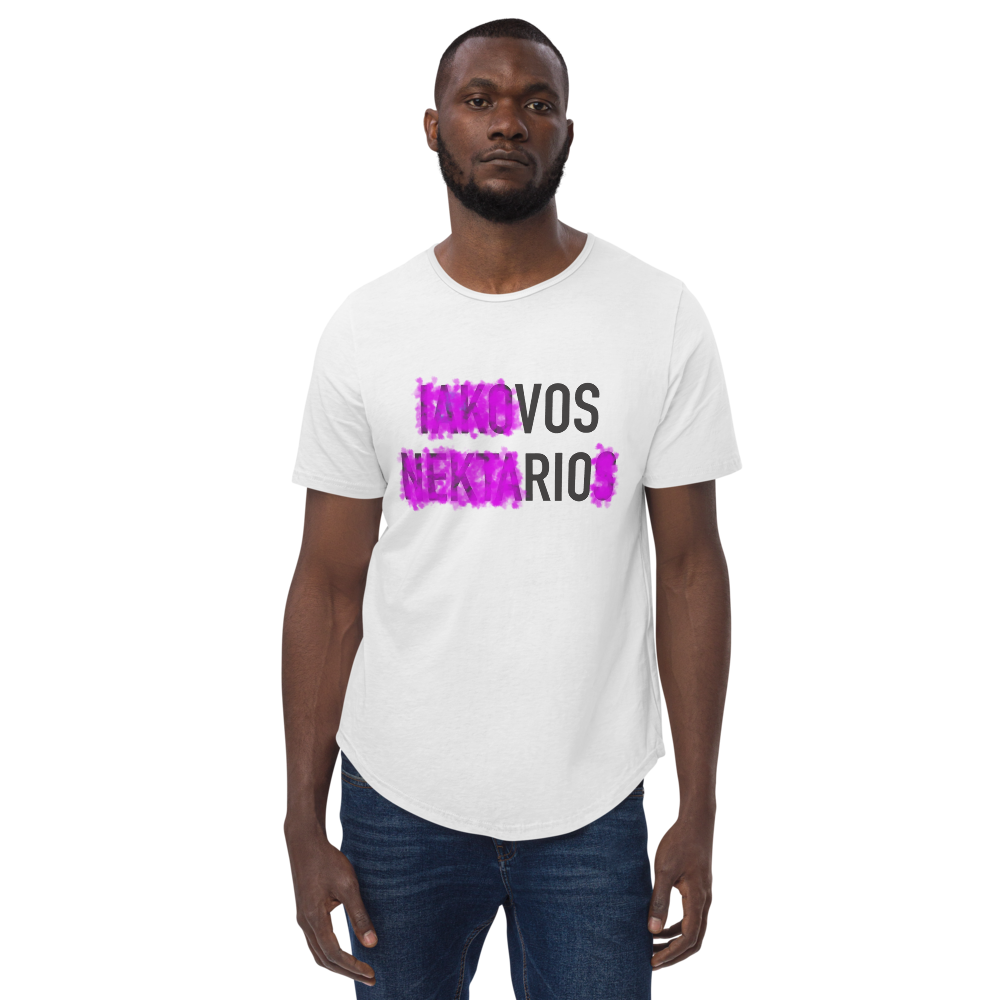 VOSRIO Covered Men's Curved Hem T-Shirt