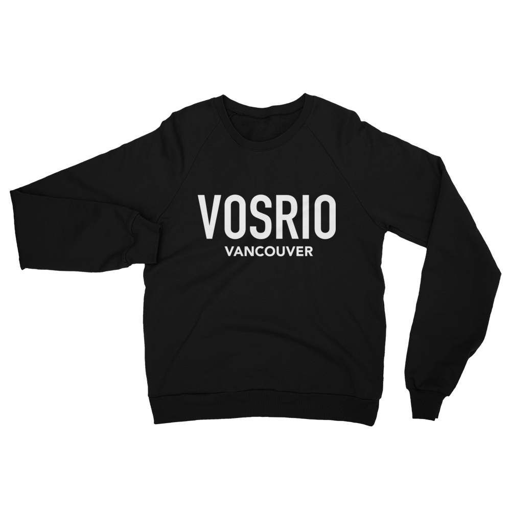 VOSRIO Vancouver Logo Black raglan sweater