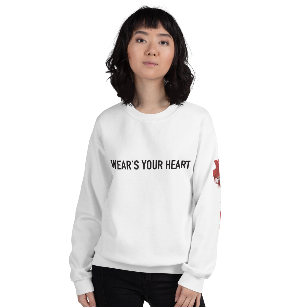 Wear's Your Heart Unisex Sweatshirt. Customize your sweater.