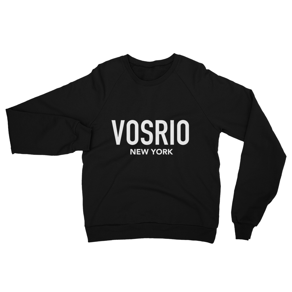 VOSRIO New York Logo Black raglan sweater