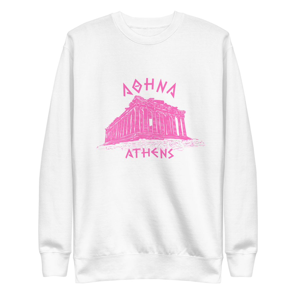 Αθήνα Tourist Shop Hot Pink Unisex Fleece Pullover