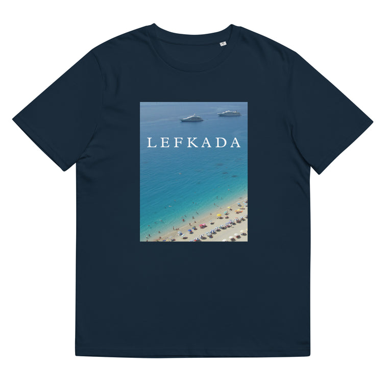 Lefkada Beach Unisex organic cotton t-shirt