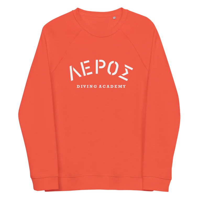 Leros Diving Academy 1991 Orange Unisex organic sweatshirt