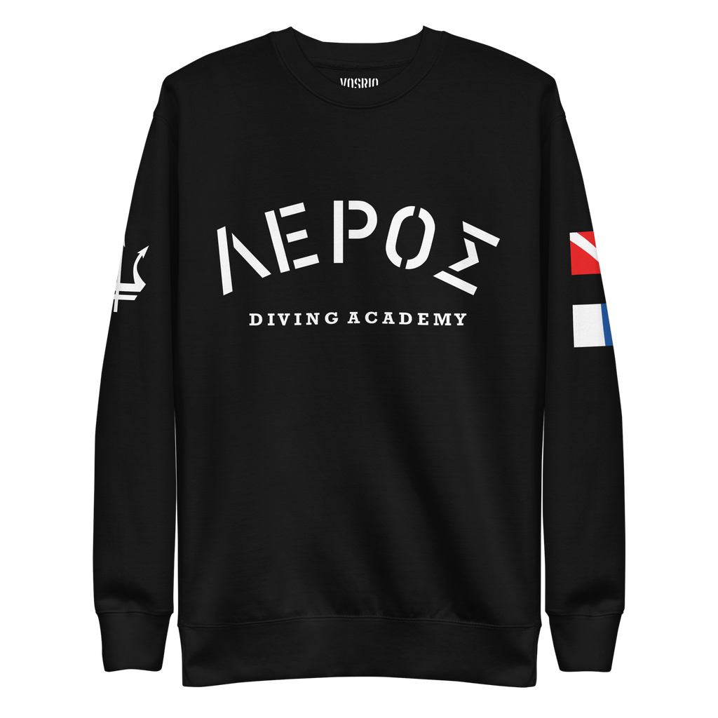 Leros Diving Academy 1991 Diver Down Unisex Premium Sweatshirt