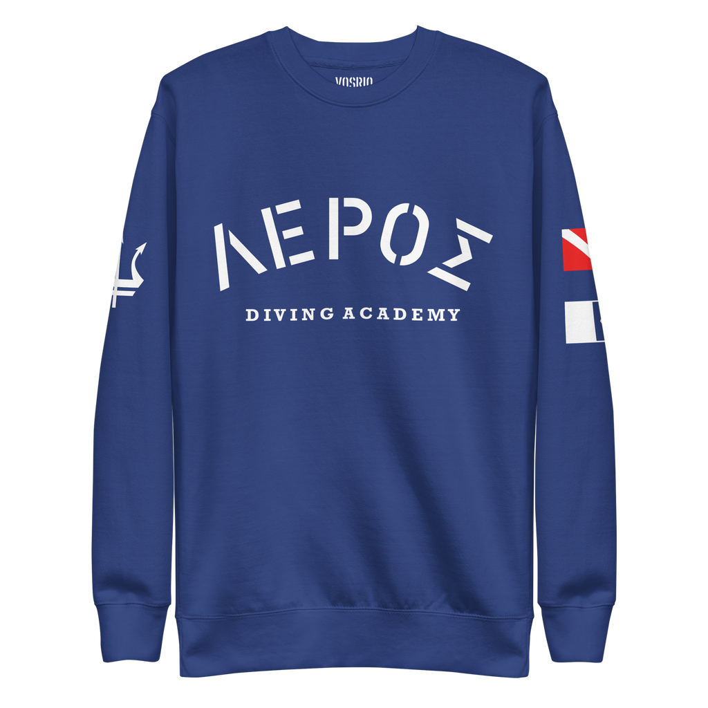 Leros Diving Academy 1991 Diver Down Unisex Premium Sweatshirt